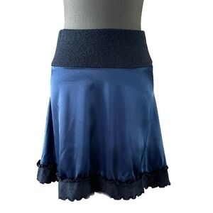 Sara Borghi Gonna Cleopatra Blue Mohair Acrylic Skirt M Italian Designer NWT
